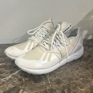 Adidas Cream Athletic Shoes